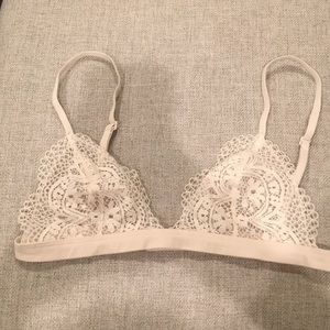 White crochet bralette